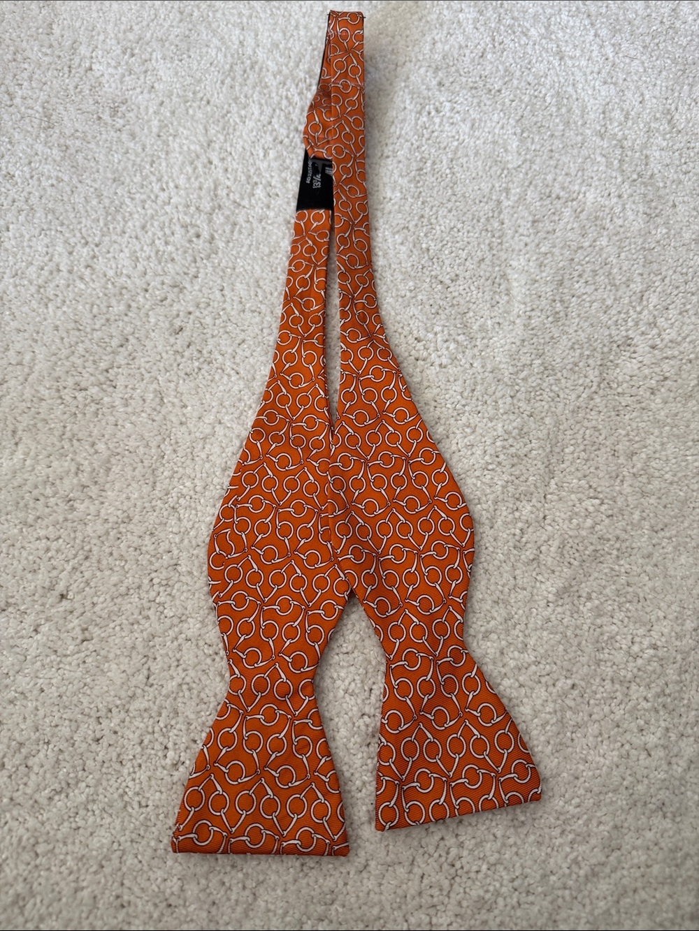J. McLaughlin Orange Patterned Bow Tie